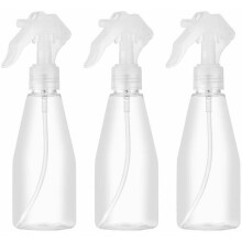 Tragbare Sprühflasche im Design, feiner Nebel aus transparenter PET-Flasche, 3 auslaufsichere 200-ml-Kunststoff-Sprühköpfe für ätherische Öle