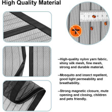 Screen Door Magnetic Closure, Heavy Duty Pet Friendly Easy Installation for Patio Balcony Rv, Automatic Close Fiberglass Mesh Self Sealing for Breeze