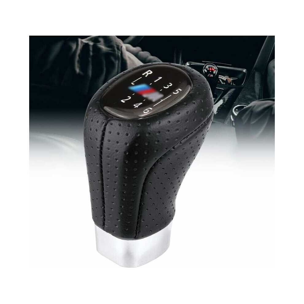 Leather Stitching Manual Transmission Short Shift Knob, Ergonomic And Uniquely Stylish For A Racing Shift Feel, Easy Installation For All Your 9173940326149