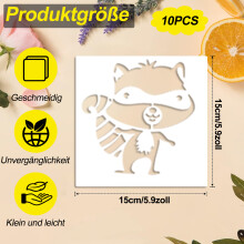 Wiederverwendbare Schablonen für DIY-Projekte, Bastel- und Malvorlagen mit natürlichen Tiermotiven für vielfältige Anwendungsbereiche,