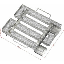 M-vormige koudrookgenerator, roestvrijstalen grillaccessoires voor gelijkmatige rookverdeling en tot 16 uur koelvermogen.