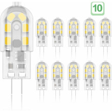 Høytytende G4Led-lyspærer, Varmhvit 3000K-belysning, 12V AC Dc, Energisparende 2W, Silikonbelagt, 10-pakning