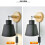 Βάση λαμπτήρα από μασίφ ξύλο Nordic Design, απλή Nordic Design με ματ μαύρο φινίρισμα, 4