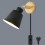 Βάση λαμπτήρα από μασίφ ξύλο Nordic Design, απλή Nordic Design με ματ μαύρο φινίρισμα, 2