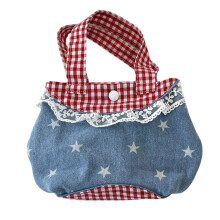 Sac à main en jean mignon, Design-Étoiles bleues profondes