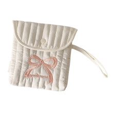 Cute Butterfly Decors Cotton Menstrual Organizer-Big pink bow