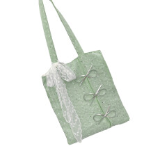 Elegant Sparkling Bows Embellished Shoulder Bag Practical-Green