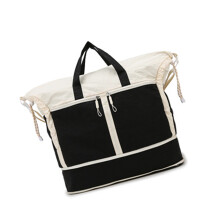 Sac de sport sac de voyage de grande capacité-Mat noir et blanc