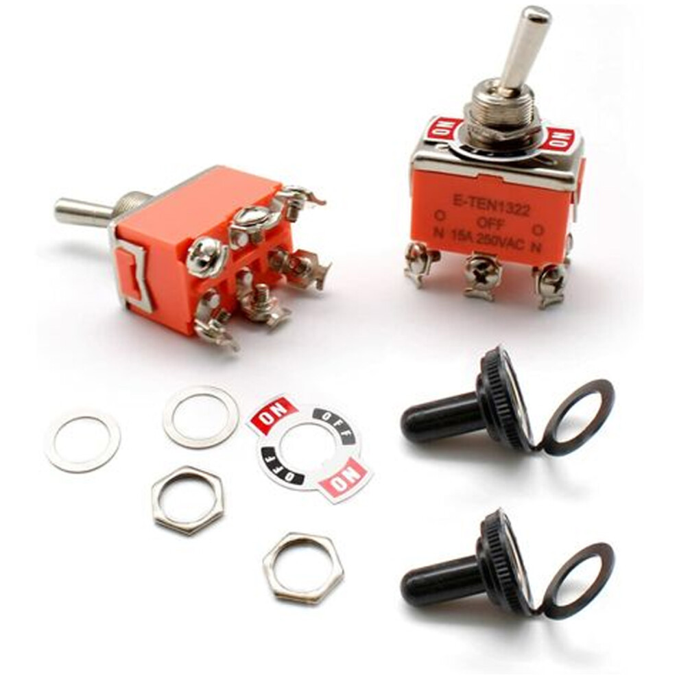 Miniature Toggle Switches, Waterproof Design Ensures Good Conductivity And Insulation In Wet Conditions, 2Pcs For Various Electronic Projects 9358999381749