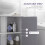 kleankin 60x60cm Under-Sink Storage Cabinet w/ Adjustable Shelf Grey White 6