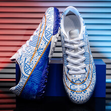 (Silver, 36) Premium turf soccer shoes, unisex, TF and FG, anti-slip and wear-resistant, available in two colors to choose from. stitching
