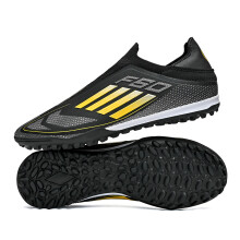 (DF004S-heise, 40) Sports men's soccer shoes with TF broken nails provide super strong grip and effectively protect the ankle