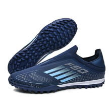 (DF004S-shenlan, 44) Sports men's soccer shoes with TF broken nails provide super strong grip and effectively protect the ankle