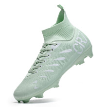 (green, 41) Limited high-top football shoes, unisex style, suitable for adults and students, breathable, non-slip, durable. Sole spikes