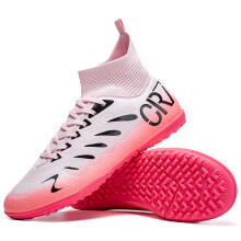 (Red, 45) Limited high-top football shoes, unisex style, suitable for adults and students, breathable, non-slip, durable. Sole spikes
