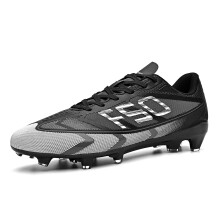 (Dark Grey, 35) Football shoes with TF studs for turf and FG long studs, suitable for both men and women, designed for slip resistance. football