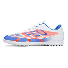 (WHITE, 45) Football shoes with TF studs for turf and FG long studs, suitable for both men and women, designed for slip resistance. football