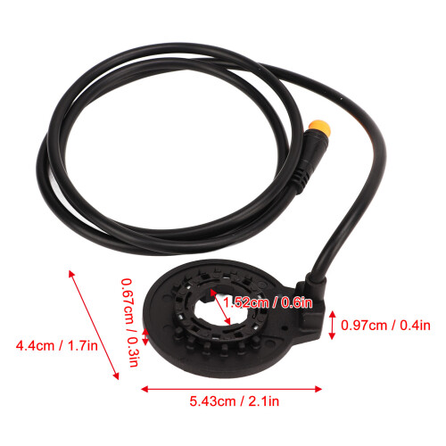Elektrorad Tretunterstützungssensor 36V/48V Wasserdicht Dual-Hall-Sensor 1
