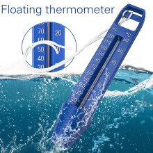 Thermomètre de piscine durable avec corde, en matériau résistant aux chocs, 0-50C/0-120F