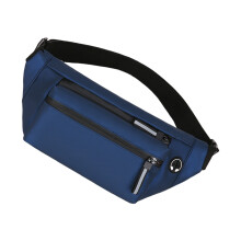 Adjustable Fitness Waist Pack With Multiple Pockets-Blue