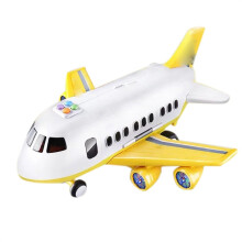 Legetøjsfly til børn, super robuste flyvemaskiner med friktionsdrevet transport, push-go-design, pædagogisk flylegetøj til drenge og piger i