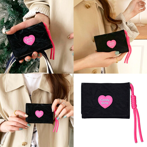 Modern Themed Compact Purse Including Transparent ID-Bee  white 1