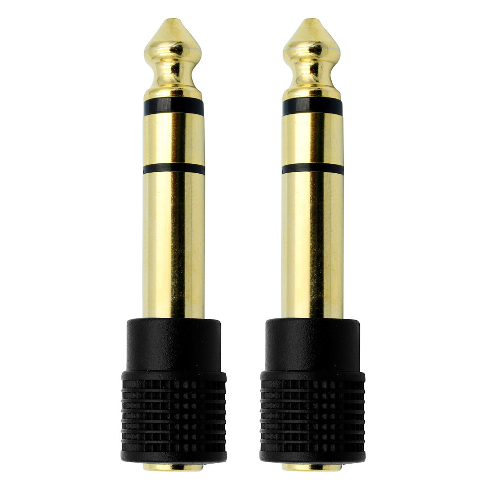 High-Quality Pure Copper 1/4 Inch To 1/8 Inch Stereo Adapters, Plated Connectors Ensure Minimal Signal Loss And Easy Plug And Unplug For Your Gold 9169997173454