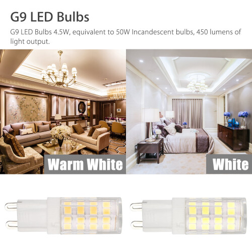 Λαμπτήρας G9LED, 5W αντικαθιστά 40W, λευκό φως ημέρας 6000K, χωρίς τρεμόπαιγμα, 1