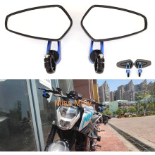 Elegante motorfietsspiegels, universele achteruitkijkspiegel voor aan het stuur, CNC-gefreesd aluminium met hoogwaardige afwerking, verstelbare hoek,