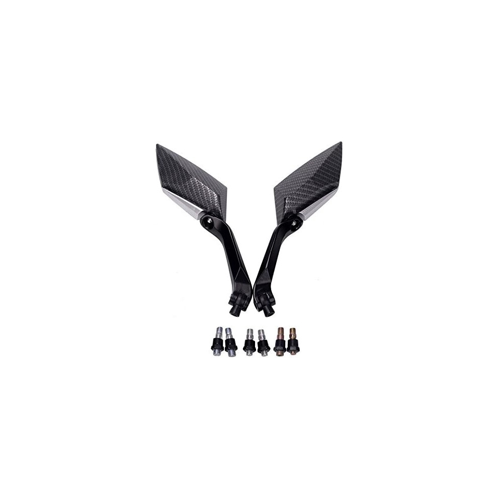 Safe Riding Tool, Stylish Design For Easy Install Motorcycle Mirror, Universal Fits Rear View With 180 Degrees Rotate 9340258601286