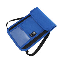 Pochette de voyage, portefeuille de cou, porte-passeport,-Bleu