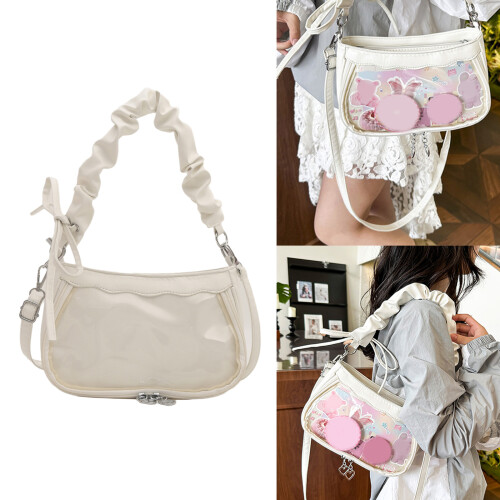 Sweet Ink Dye Ruched Shoulder Bag with Adjustable Strap-2 1