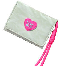 Trendy Retro Short Wallet with Vibrant Candy Tones-Light green