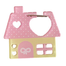 Practical Acrylic Carabiner Keychain For-Small pink house