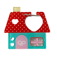 Practical Acrylic Carabiner Keychain For-Little red house