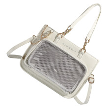 Sac à bandoulière de style anime japonais avec sac à main-Blanc