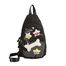 Sac à bandoulière convertible transparent, sac à -Grand sac noir