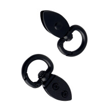 2Pcs Ergonomic Side Release Buckle Metal Spring Clasp for-Black