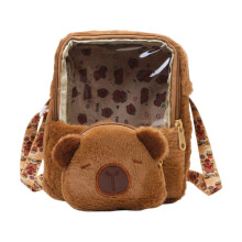CartoonSchool Bag Grand sac à dos en peluche douce Capybara-3