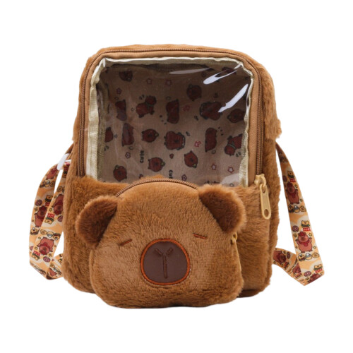 Niedlicher Capybara-Plüschrucksack für Schüler und-3