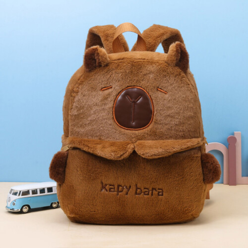 Niedlicher Capybara-Plüschrucksack für Schüler und-3 2