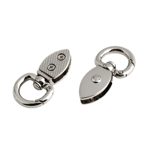 2Pcs Rust Resistant Metal Spring Clasp Vintage Style-White