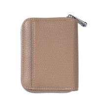 Woman Short Purse Small Wallet with Card Holder PU-Khaki