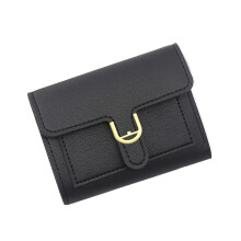 Pu Purses Ladies Credit Card Holder Money Bag Travel-Black