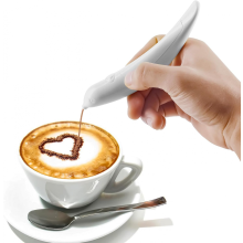 Caneta elétrica para arte com café, caneta para chocolate quente com leite, caneta para especiarias de café, caneta para decoração de bolos