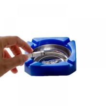 Stainless Steel Round Windproof Ashtray with 360 Rotating Lid for Home Office Living Room Decoration Men Sealing Ashtrays 9*5cm