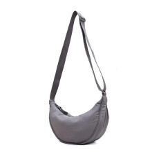 (Gray) Small Sling Crossbody Bag, Mini Crescent Bag With Adjustable Strap, Lightweight Bag For Women - Tw