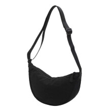 (Black) Small Sling Crossbody Bag, Mini Crescent Bag With Adjustable Strap, Lightweight Bag For Women - Tw