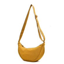 (Yellow) Small Sling Crossbody Bag, Mini Crescent Bag With Adjustable Strap, Lightweight Bag For Women - Tw