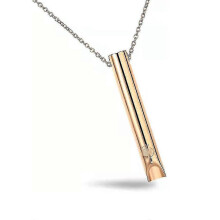 (Gold) Women Men Stress Relief Mindful Breathing Necklace Meditation Relaxation Pendant Chain Tw